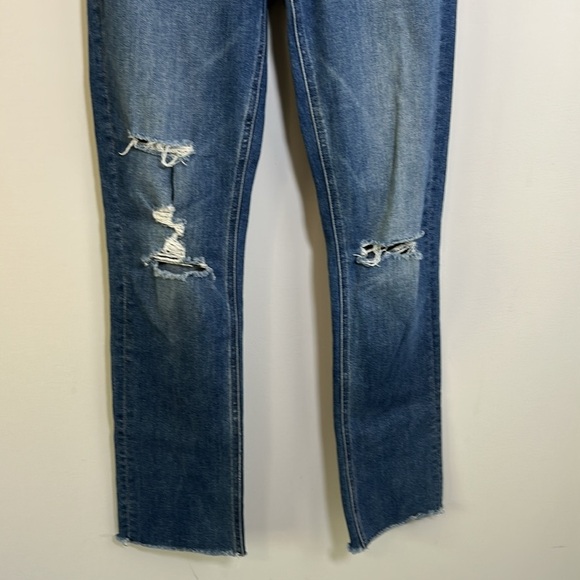 Mother The Mid Rise Dazzler Ankle Fray Weekend Warrior Straight Leg Sz 26 - Picture 5 of 16